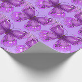 Paarse vlinder cadeaupapier (Hoek)