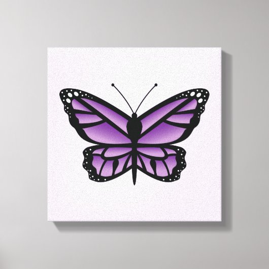 Paarse vlinder canvas afdruk (Voorkant)
