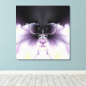 Paarse vlinder canvas afdruk (Insitu (Houten vloer))