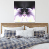 Paarse vlinder canvas afdruk (Insitu (Slaapkamer))