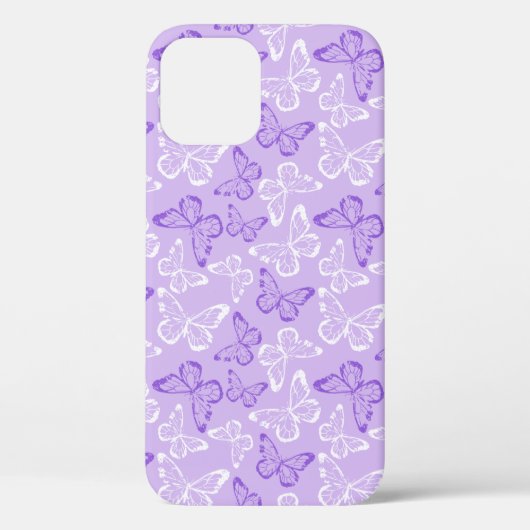 Paarse vlinder Case-Mate iPhone case (Achterkant)