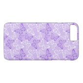 Paarse vlinder Case-Mate iPhone case (Achterkant (Horizontaal))