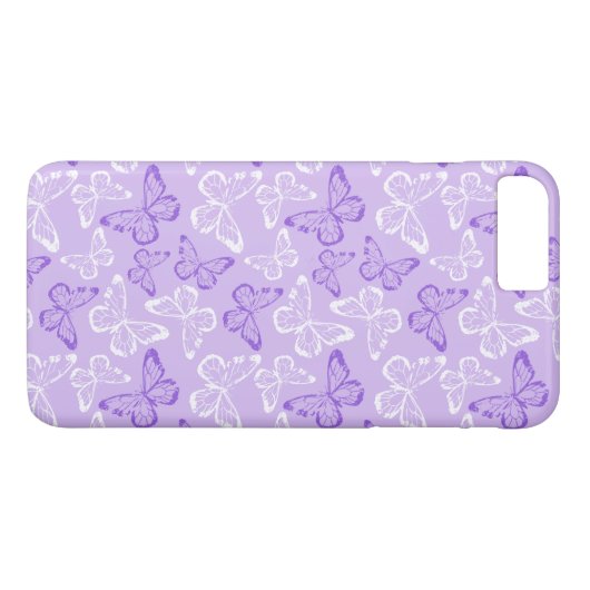 Paarse vlinder Case-Mate iPhone case (Achterkant (Horizontaal))
