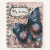 Paarse vlinder collage Journal Notitieboek (Voorkant)