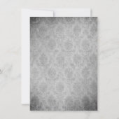 Paarse vlinder damast repetitie diner kaart (Achterkant)