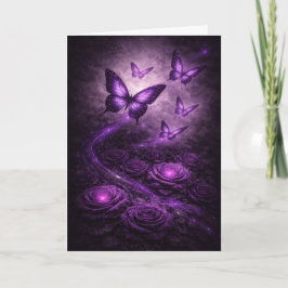 Paarse vlinder– Dark Bloom-collectie Kaart