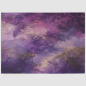 Paarse Vlinder Decoupage Damast Abstracte Kunst Tissuepapier (Voorkant)