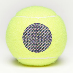Paarse vlinder en roze bloempatroon tennisballen