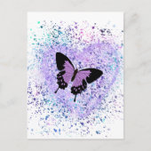 Paarse vlinder en verf Kaart (Voorkant)