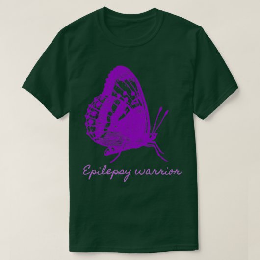 Paarse vlinder Epilepsie Bewustheid 1 T-shirt (Design voorkant)