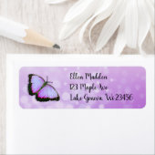 Paarse vlinder Etiket (Insitu)