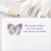 Paarse vlinder etiket (Insitu)