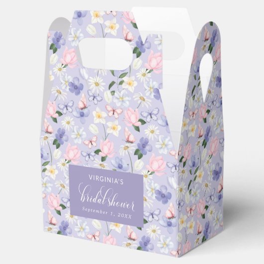 Paarse Vlinder Favor Doos Bedankdoosjes (Geopend)