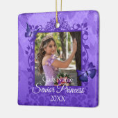 Paarse vlinder gepersonaliseerde Ornament Girl's C (Links)