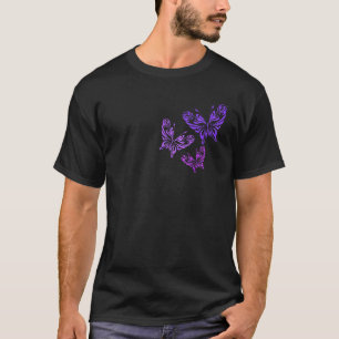 Paarse Vlinder Graphic T-shirt