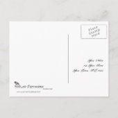 Paarse vlinder hart bruiloft RSVP Briefkaart (Achterkant)