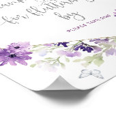 Paarse vlinder Hartelijk dank voor uw vlottering d Poster (Hoek)