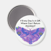 paarse vlinder humoristische koelkastmagneet magneet (Voorkant / Achterkant)