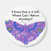 paarse vlinder humoristische koelkastmagneet magneet (Voorkant)