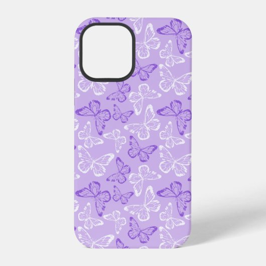 Paarse Vlinder iPhone Hoesje (Achterkant)