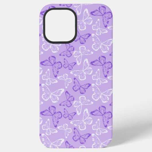 Paarse Vlinder iPhone Hoesje (Achterkant)