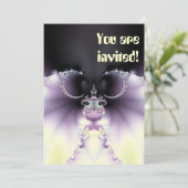 Paarse vlinder kaart (Staand voorkant)