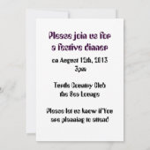 Paarse vlinder kaart (Achterkant)