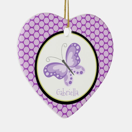 Paarse vlinder keramisch ornament (Rechts)