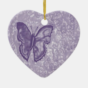 Paarse vlinder keramisch ornament