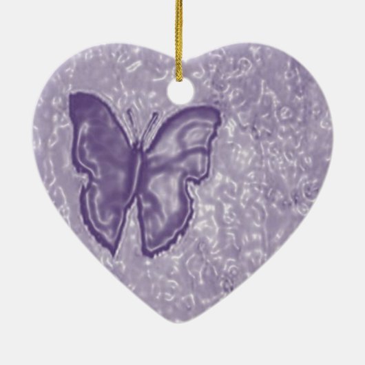 Paarse vlinder keramisch ornament (Achterkant)