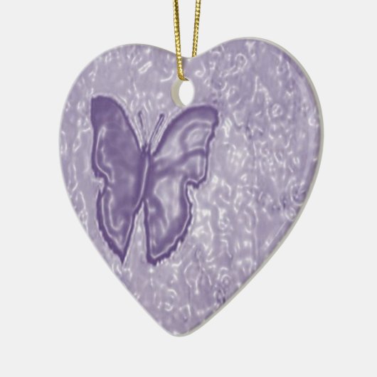 Paarse vlinder keramisch ornament (Links)