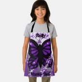 Paarse vlinder Kind Schort (Insitu)