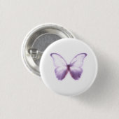 Paarse Vlinder Knop Ronde Button 3,2 Cm (Voorkant /achterkant)