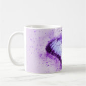 Paarse vlinder koffiemok (Links)