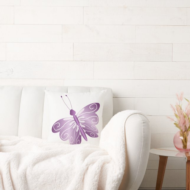 Paarse vlinder kussen (Bank)