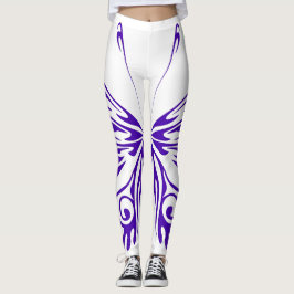 Paarse vlinder leggings