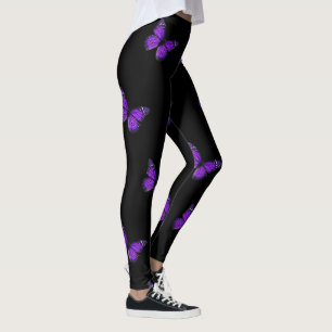 Paarse vlinder leggings