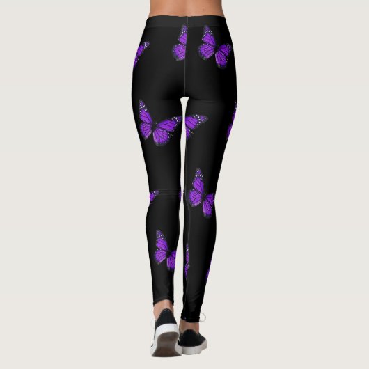 Paarse vlinder leggings (Achterkant)