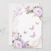 Paarse vlinder Lila tuin feest 80e, verjaardag Kaart (Achterkant)