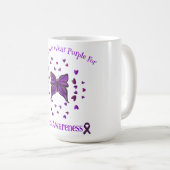 Paarse vlinder lupus bewustzijn Paarse lint mei Koffiemok (Voorkant rechts)