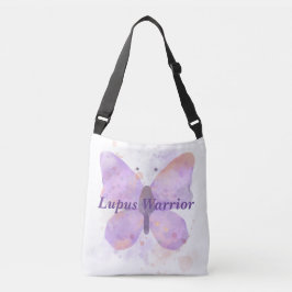 Paarse Vlinder Lupus Krijger Crossbody Tas