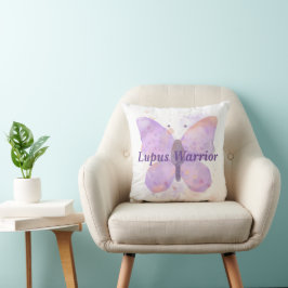 Paarse Vlinder Lupus Krijger Kussen
