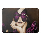 Paarse vlinder Masquerade Badmat (Voorkant)