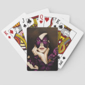 Paarse vlinder Masquerade Pokerkaarten (Achterkant)
