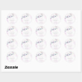 Paarse Vlinder Meisje Baby shower Sticker (Vel)