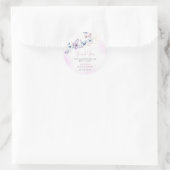 Paarse Vlinder Meisje Baby shower Sticker (Tas)