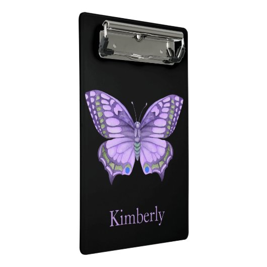 Paarse vlinder mini klembord (Schuin)