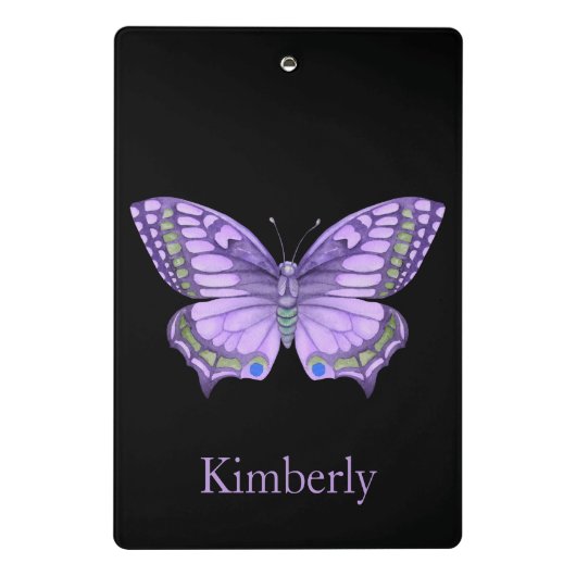 Paarse vlinder mini klembord (Achterkant)