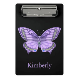 Paarse vlinder mini klembord