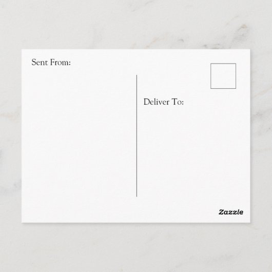 Paarse vlinder | Miss U Briefkaart (Achterkant)